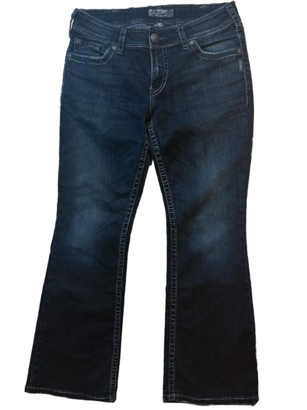 Silver Embroidered Jeans - Suki Surplus